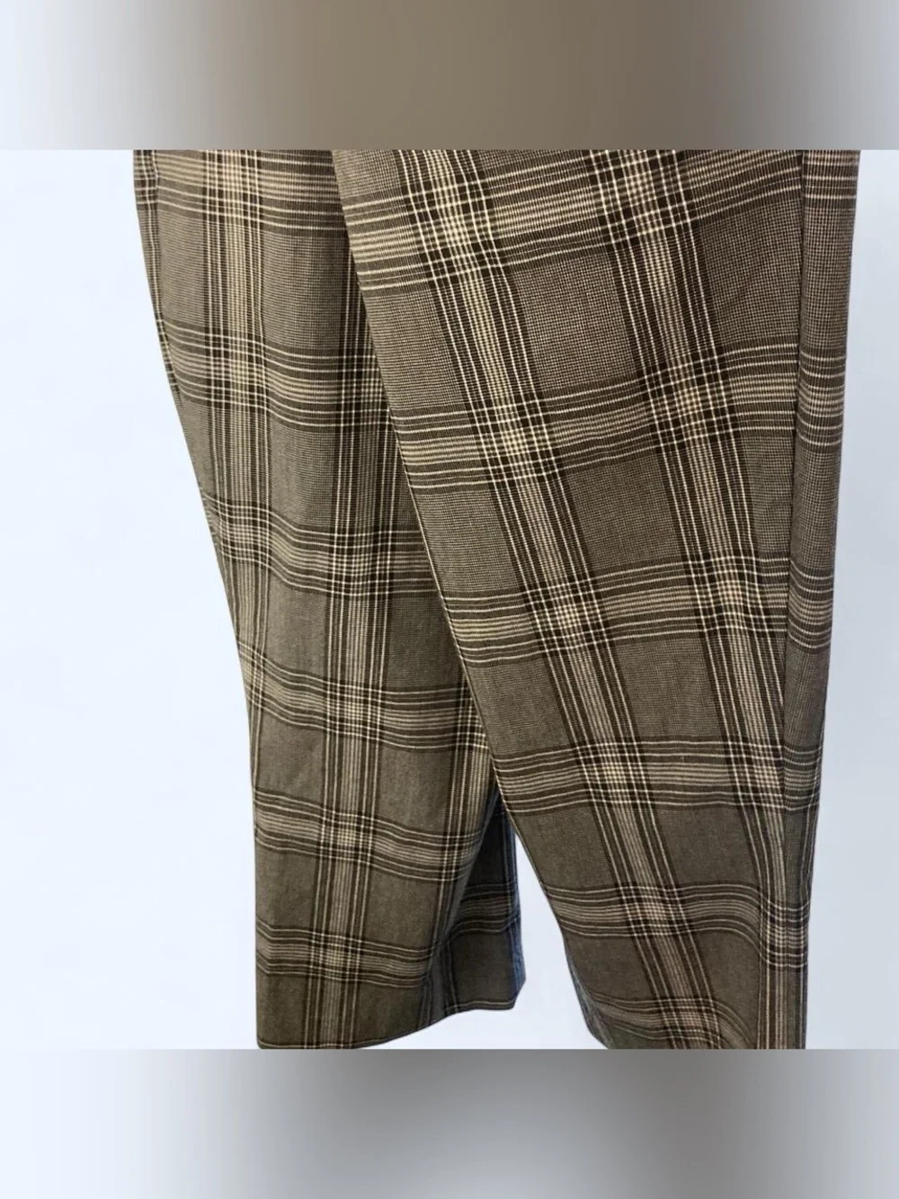 Express black and grey plaid crop trousers Size 10